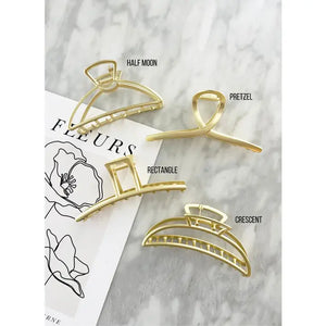 Matte Gold Claw Clips - Pretty and All