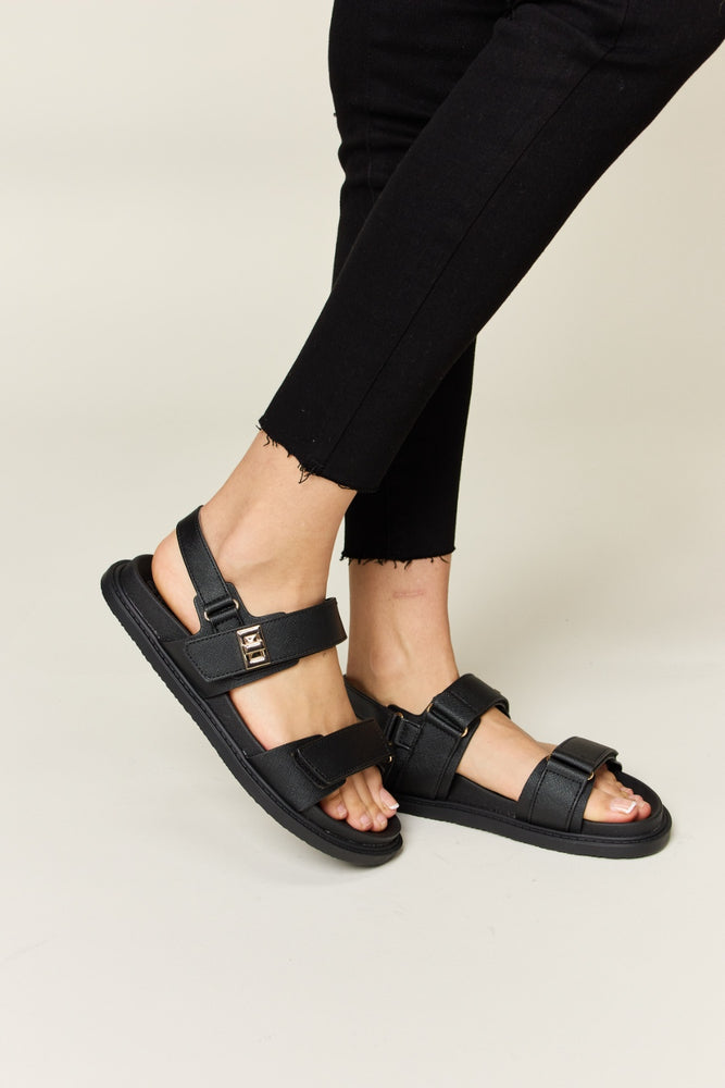 Velcro Double Strap Slingback Sandals