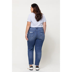 Button Up Stretch Mom Jeans - Pretty and All