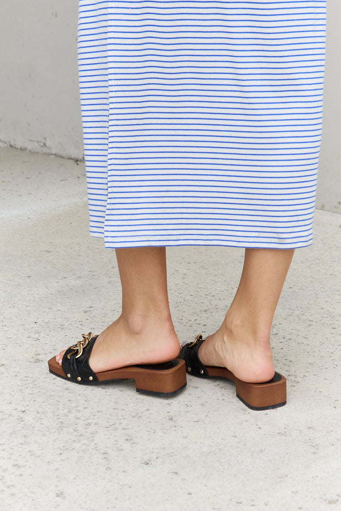 Square Toe Chain Sandal