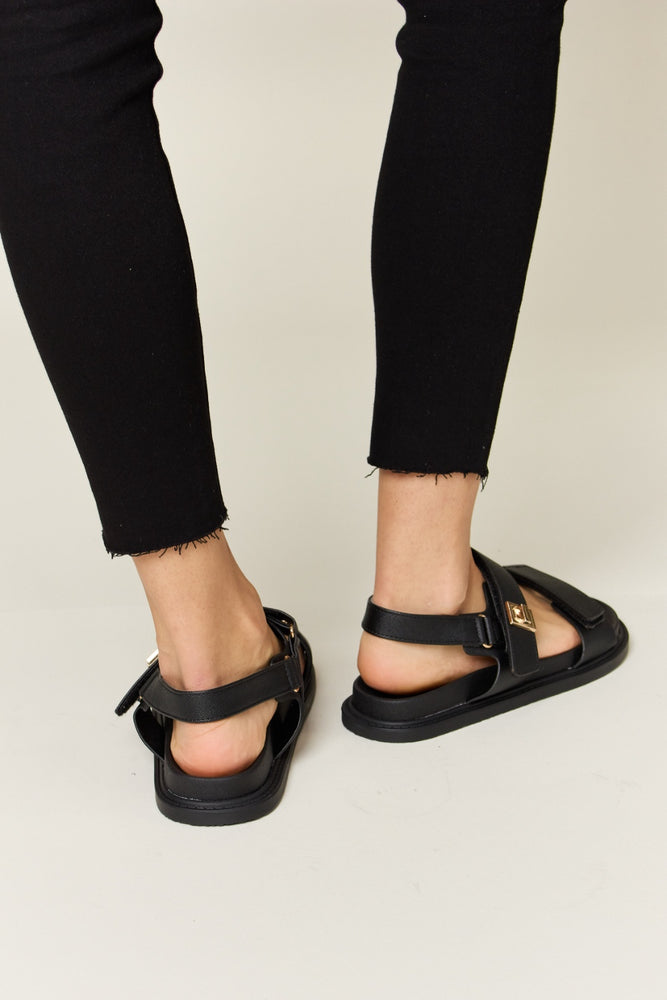 Velcro Double Strap Slingback Sandals